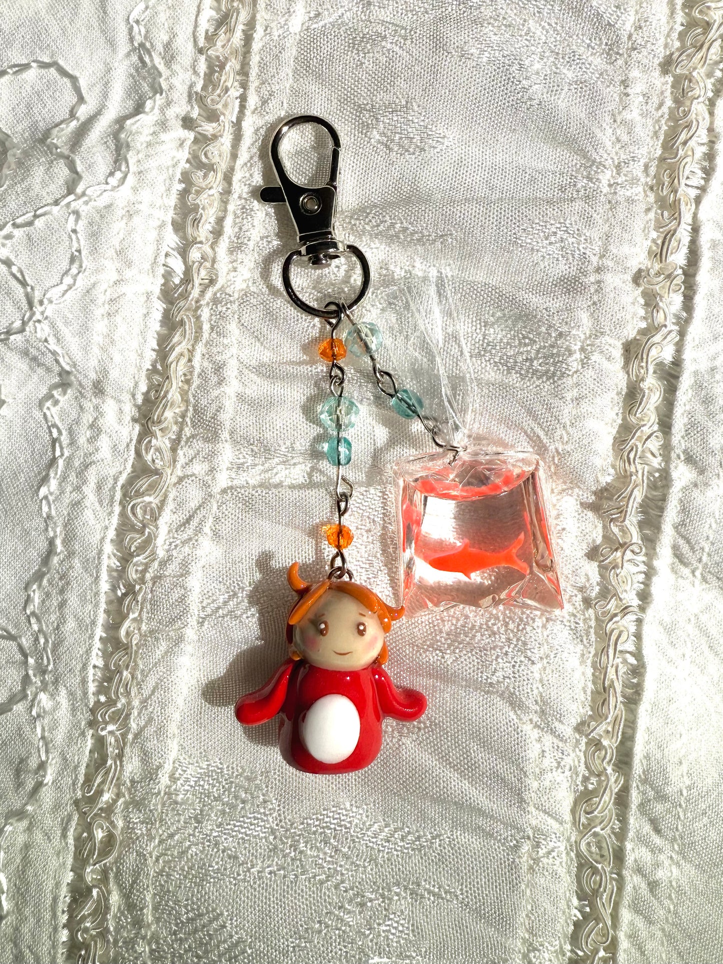 ponyo inspired keychain
