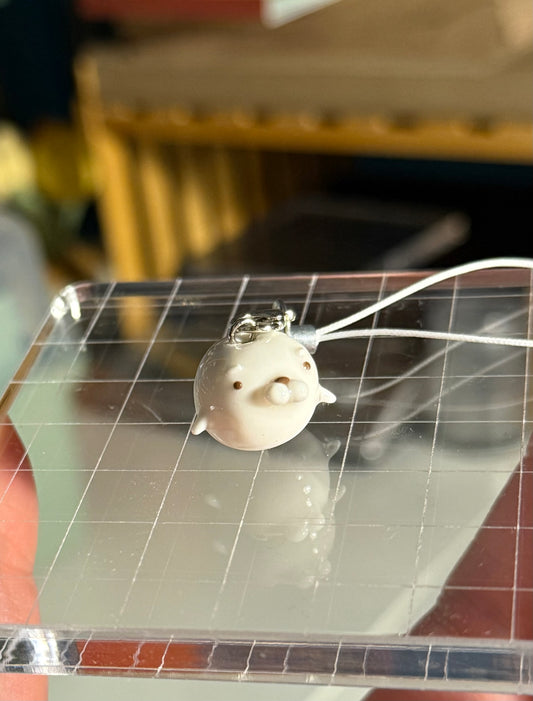 white seal phone charm