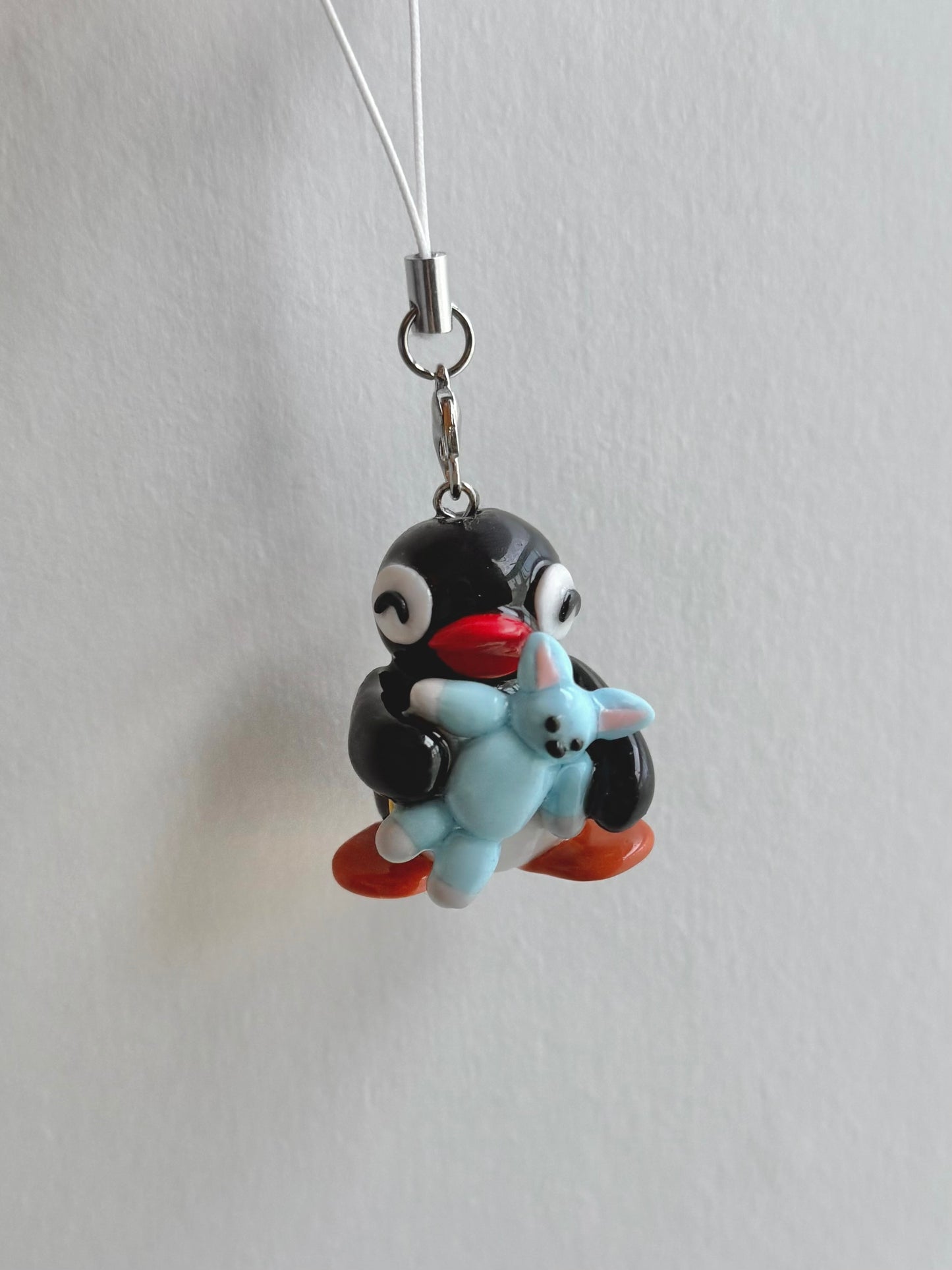 pingu teddy phone charm
