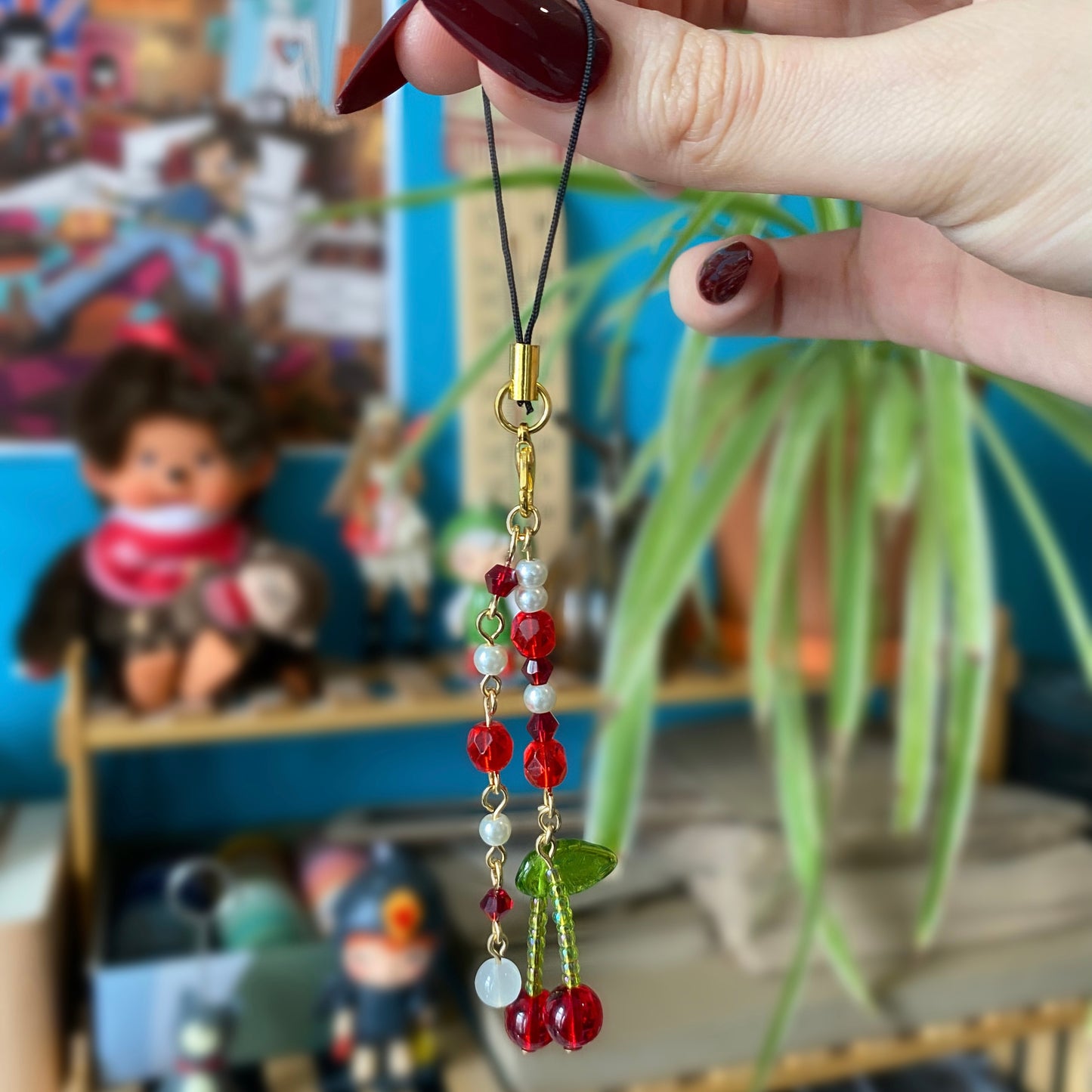 cherry phone charm