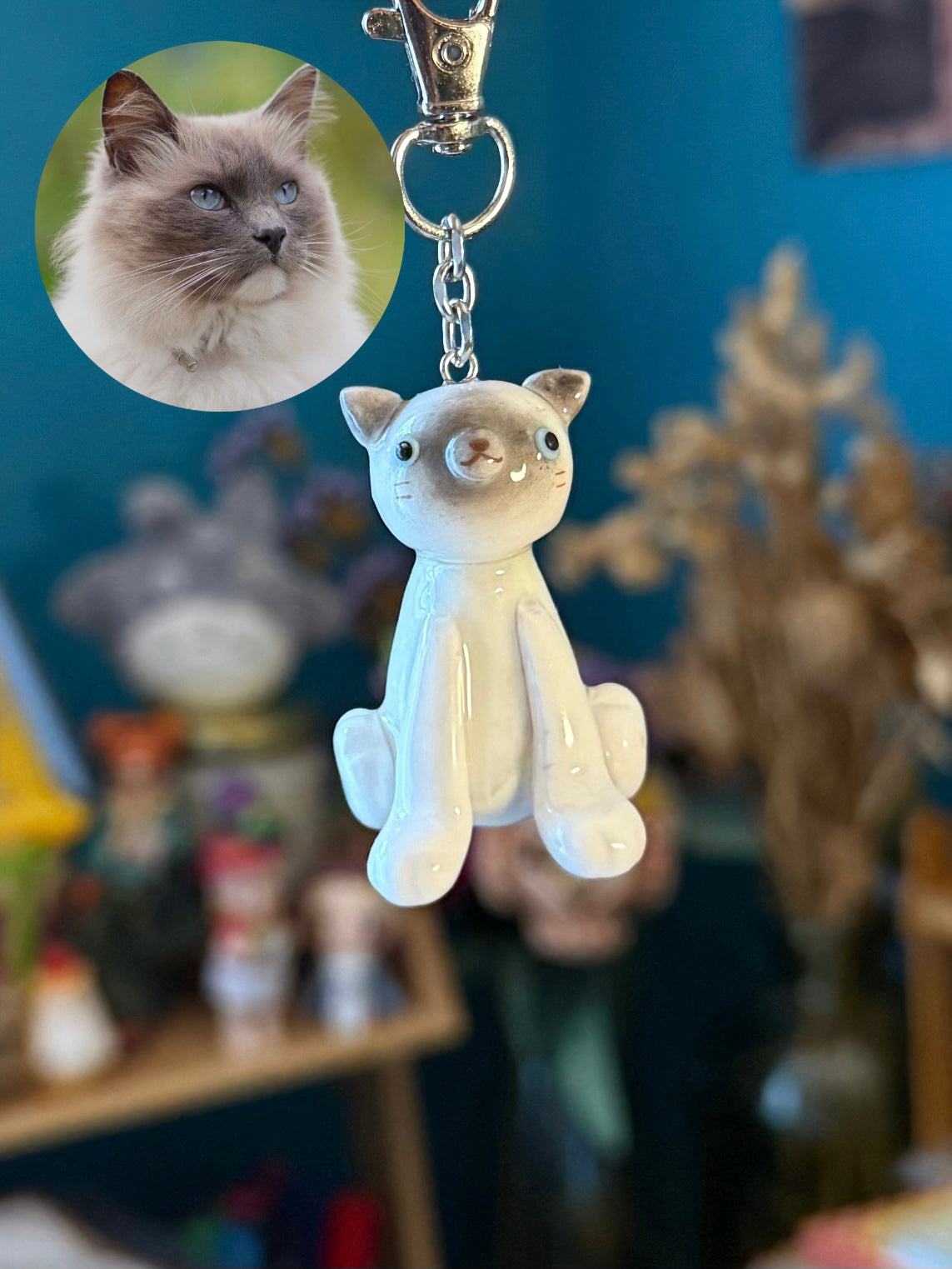 custom pet cat keychain