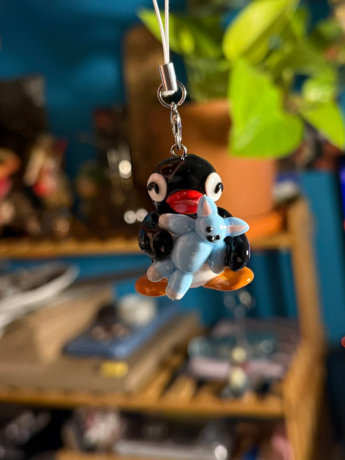 pingu teddy phone charm