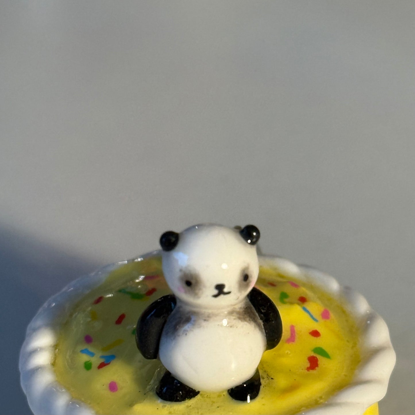 pink birthday cake keychain