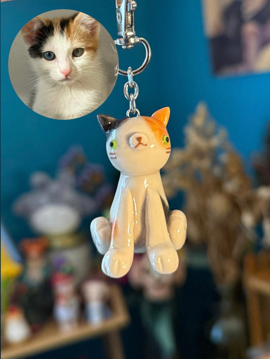 custom pet cat keychain