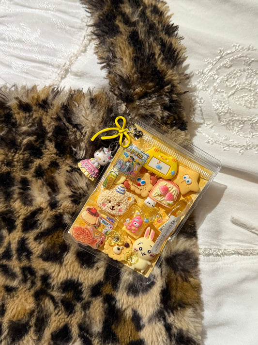 yellow trinket pouch keychain