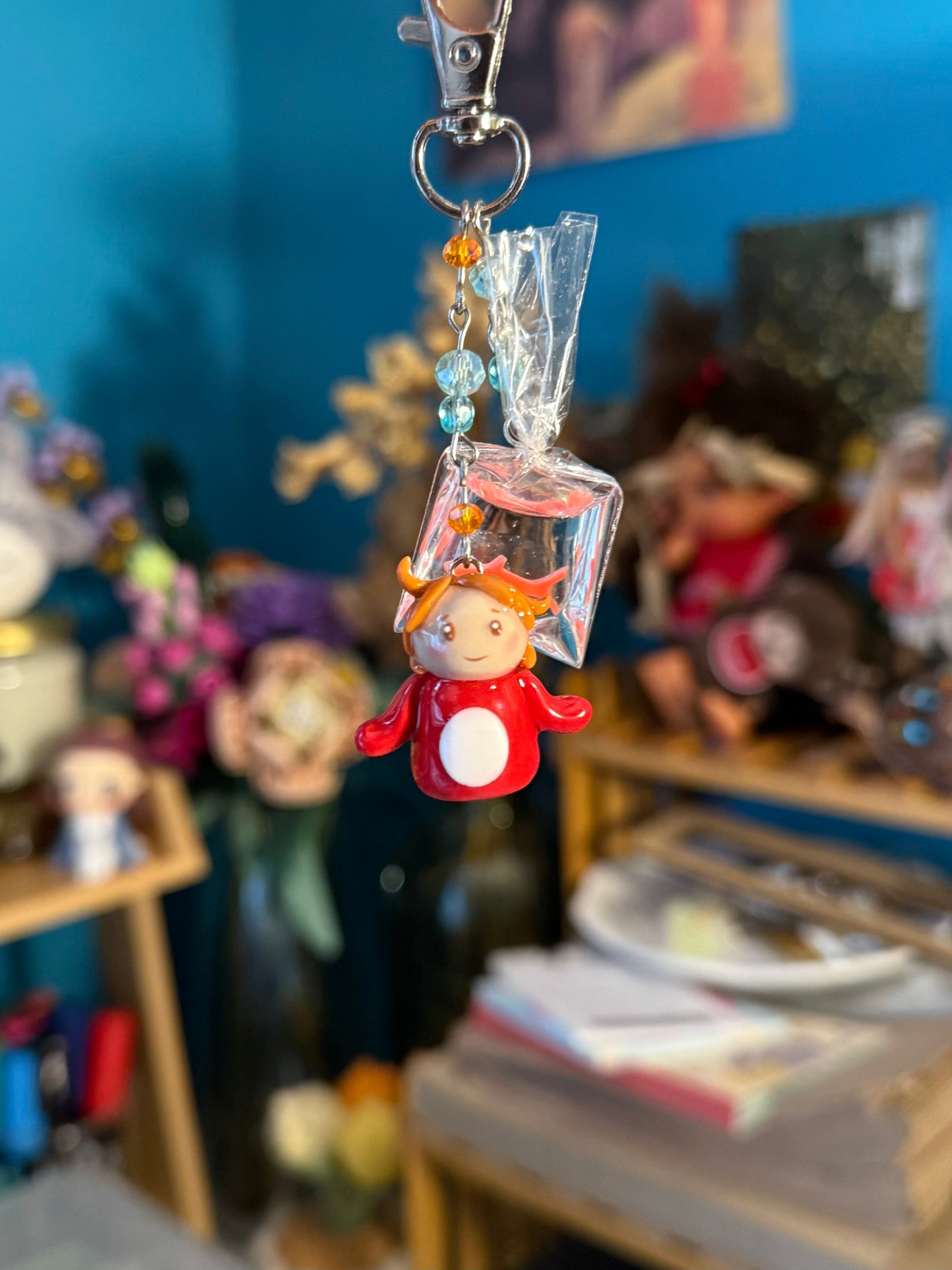 ponyo inspired keychain