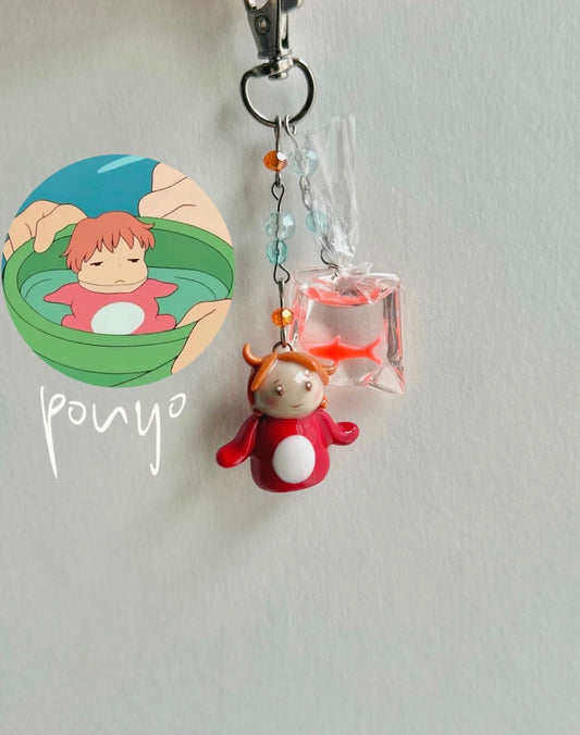 ponyo inspired keychain